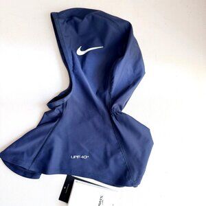 Nike SWIM Navy Blue UPF 40+ Swim Hood Head Covering for Tank Swim Dress M/L